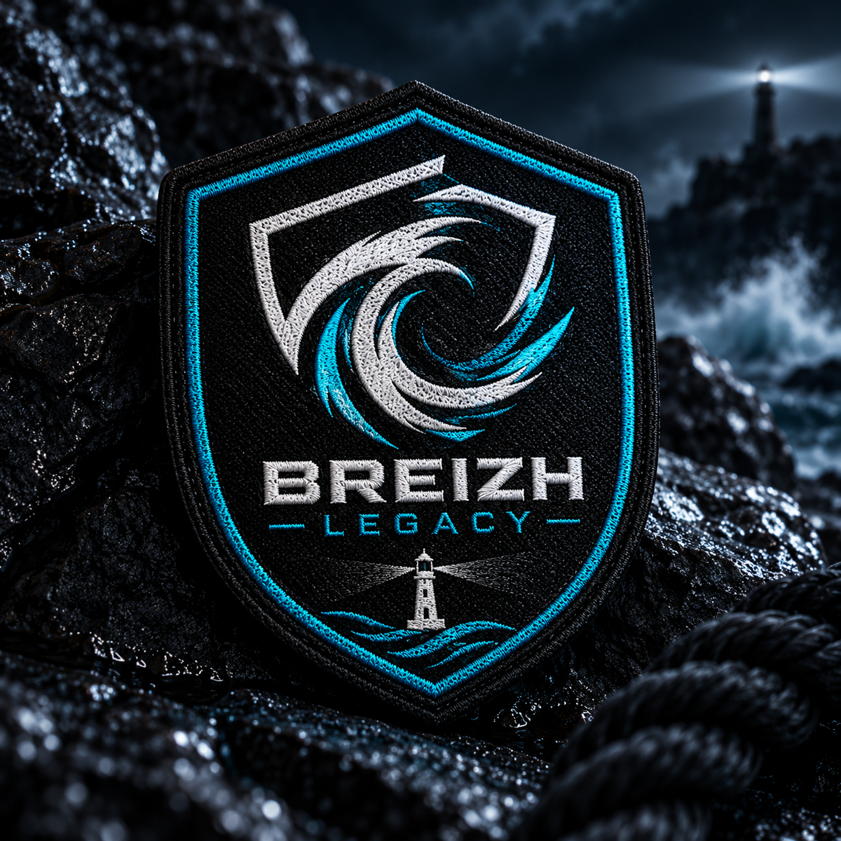 Patch brodé en forme de blason Breizh Legacy